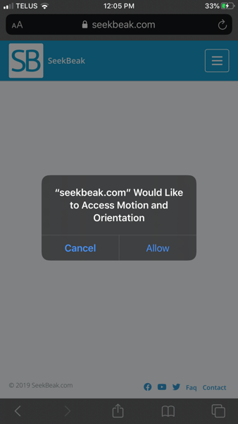 Seekbeak ios13