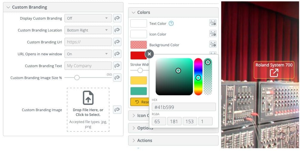 Screenshot of SeekBeaks Extensive Branding and Customization Options