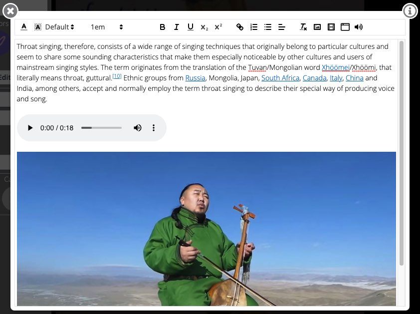 Audio Embedding in Rich Text and Background Audio Muting