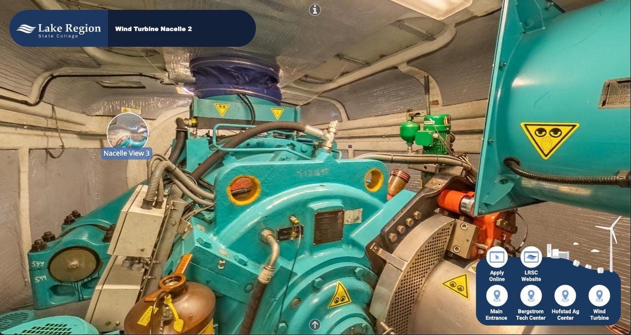 interior of a wind turbine nacelle