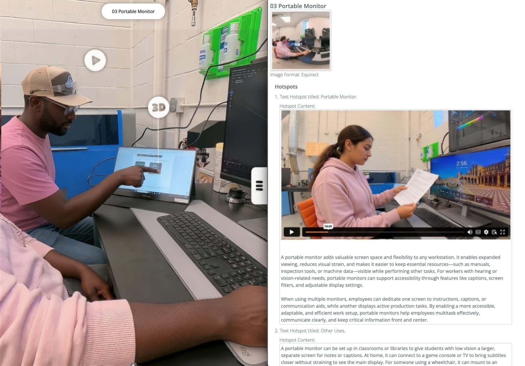  side by side comparison of the SeekBeak ADA compliant Text Viewer