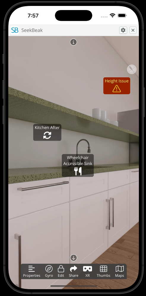 SeekBeak Screenshot of a Kitchen