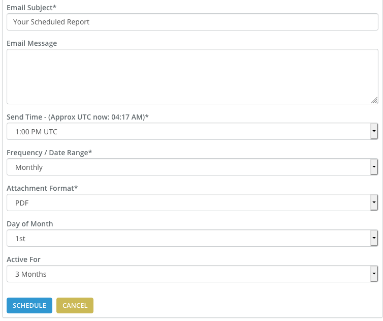 Scheduled Group Summary Report