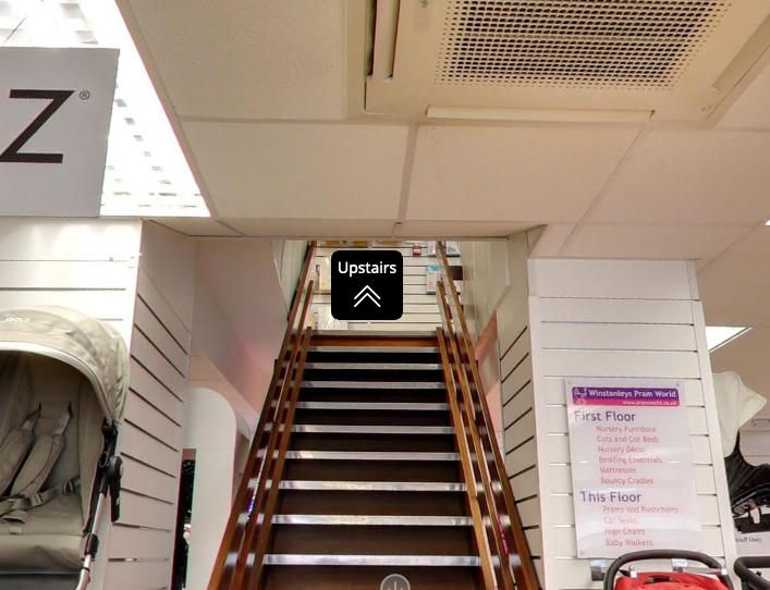 Hotspot Showing Click to go Upstairs