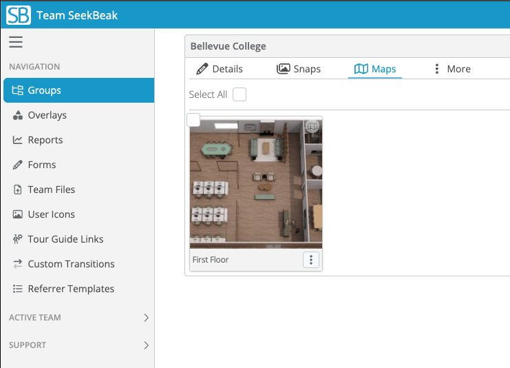 Viewing the Maps Tab