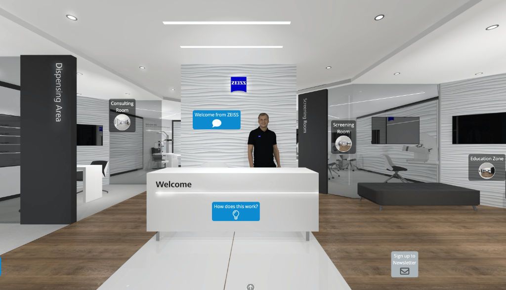 ZEISS Virtual Optometry Hub virtual tour sample
