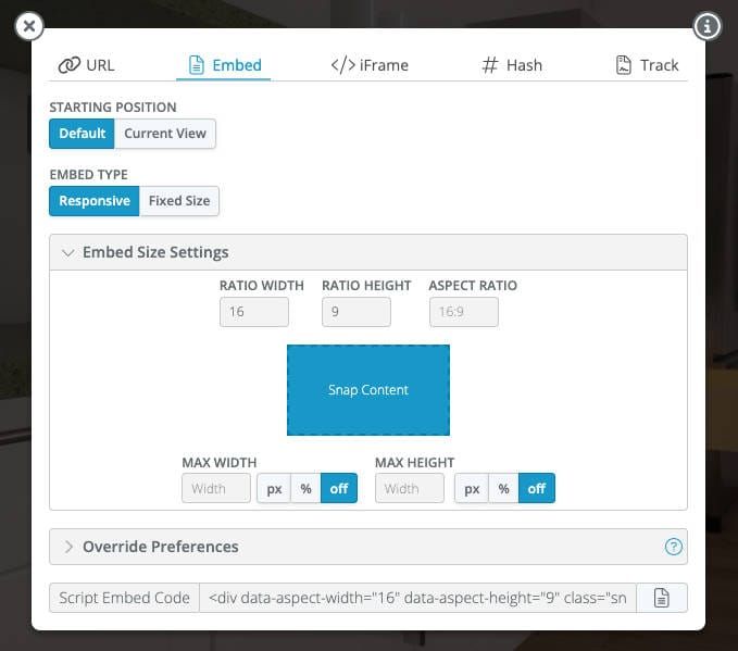 Embed Options