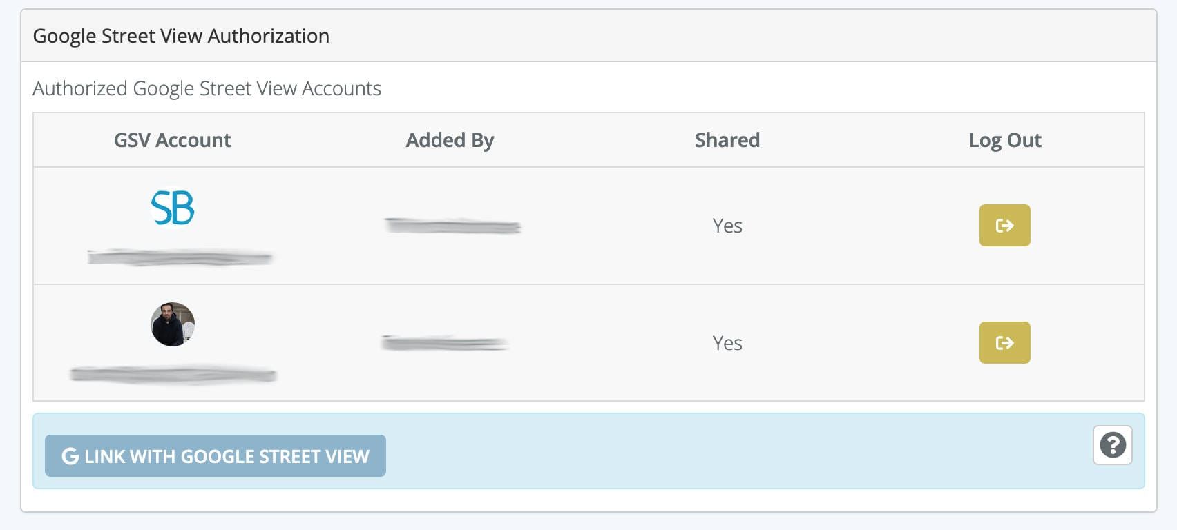 Maintain Multiple Client Google Accounts UI