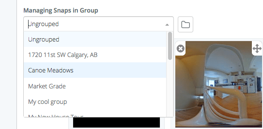 Select your 360 image group