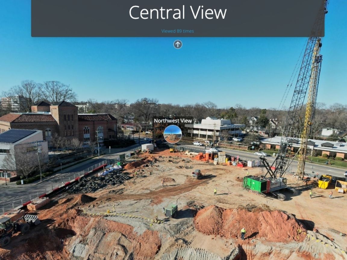 Example of a SeekBeak tour showing a Donley Inc construction site