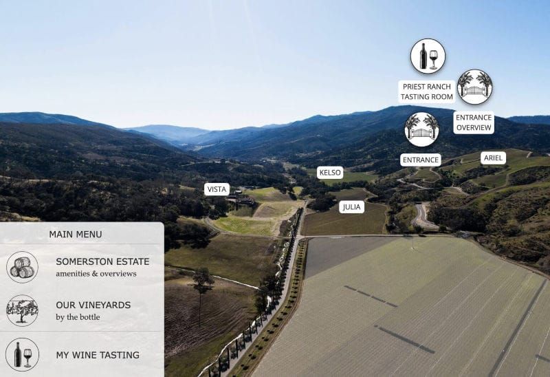 Winery Overlay Menu