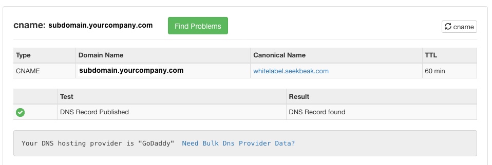 A screenshot image for verifying domain
